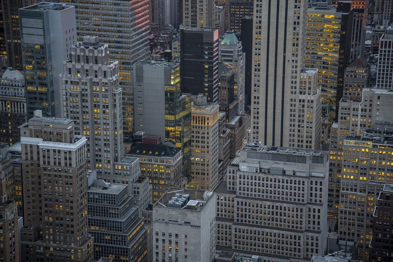 New York City skyline in the USA